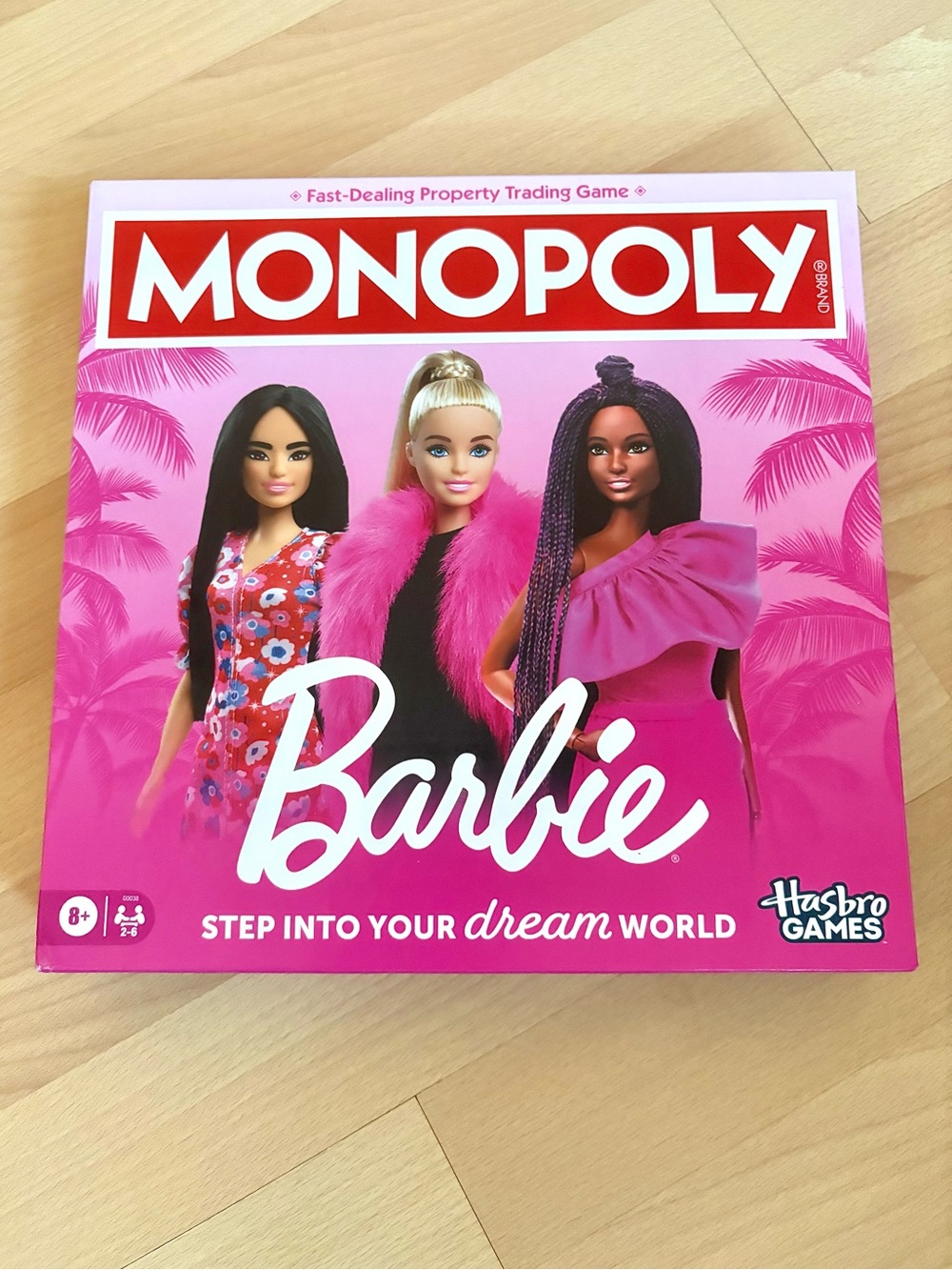 Brand NEW Barbie Monopoly Board Game – 6 Pink Tokens 16 Dreamhouses Barbie Money
